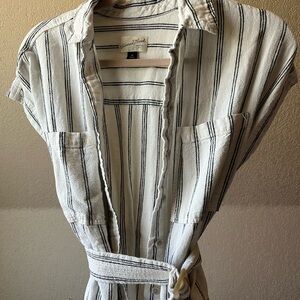 Black and White Striped Dress